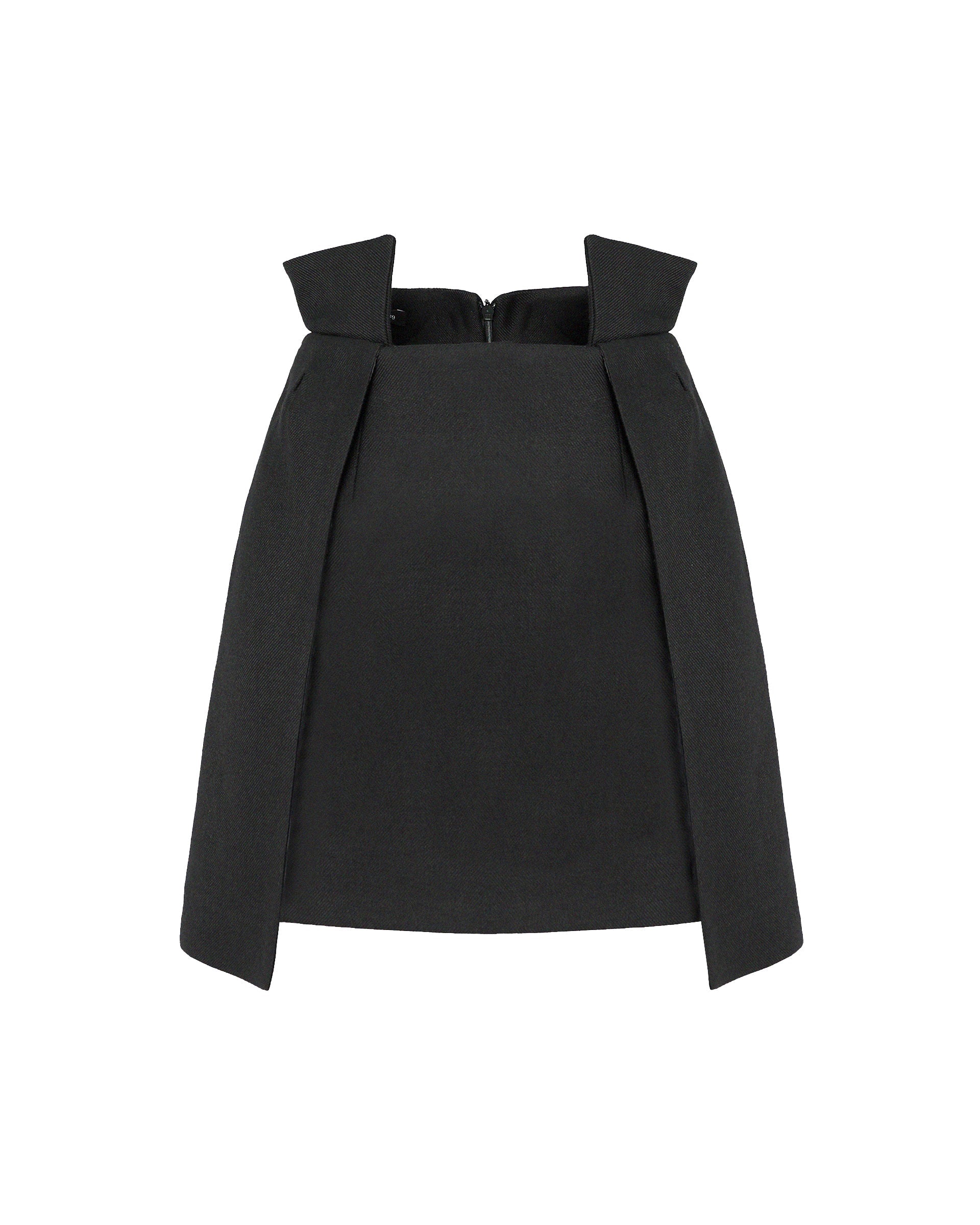 Wool Wrap Mini Skirt