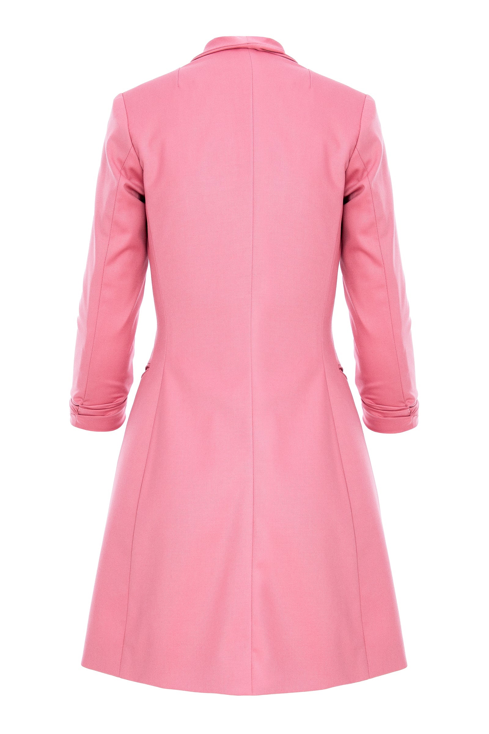 Asymmetric Tailored Blazer Dress - Dusty Pink