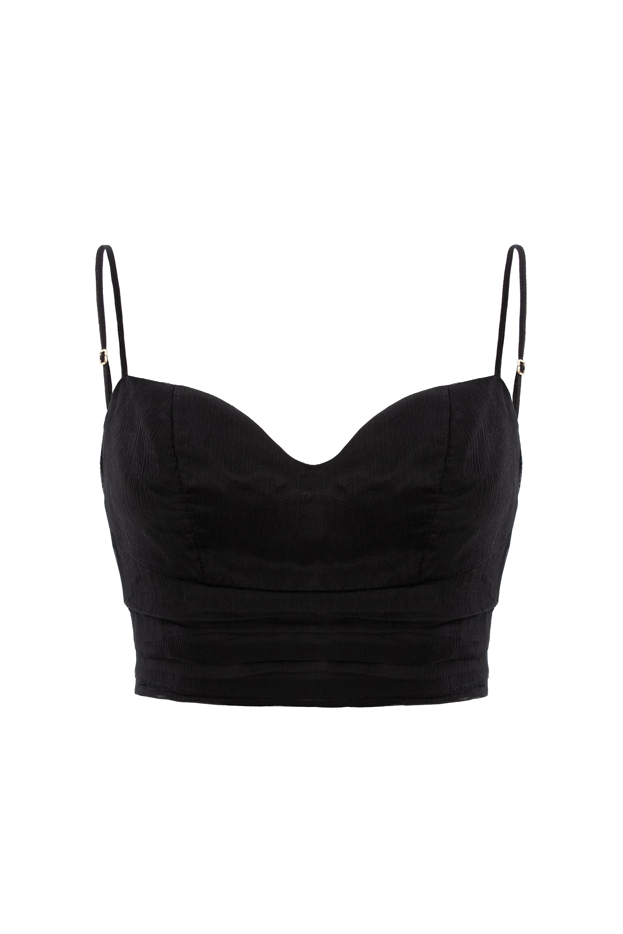 Silk Corset Top With Straps