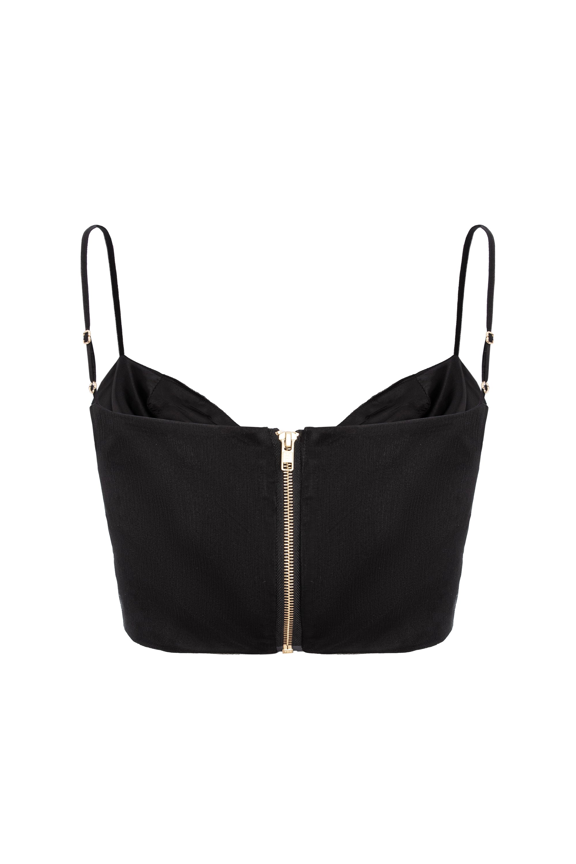 Silk Corset Top With Straps