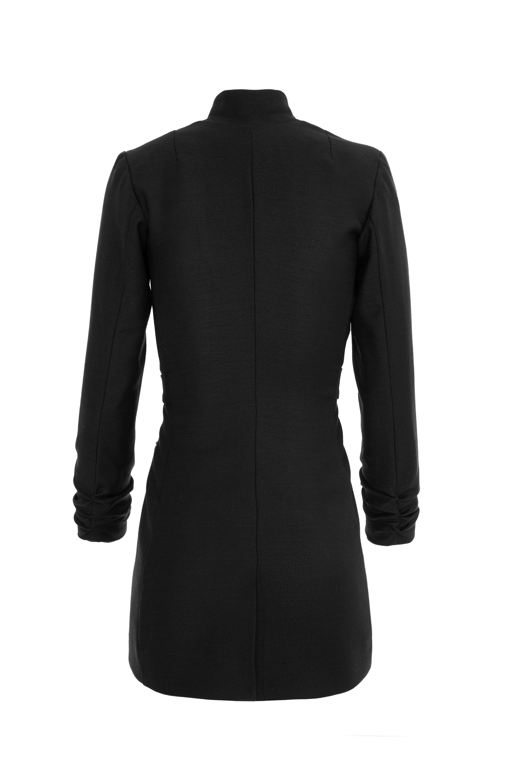 Single Breasted Wool Blazer With In Seam Belt