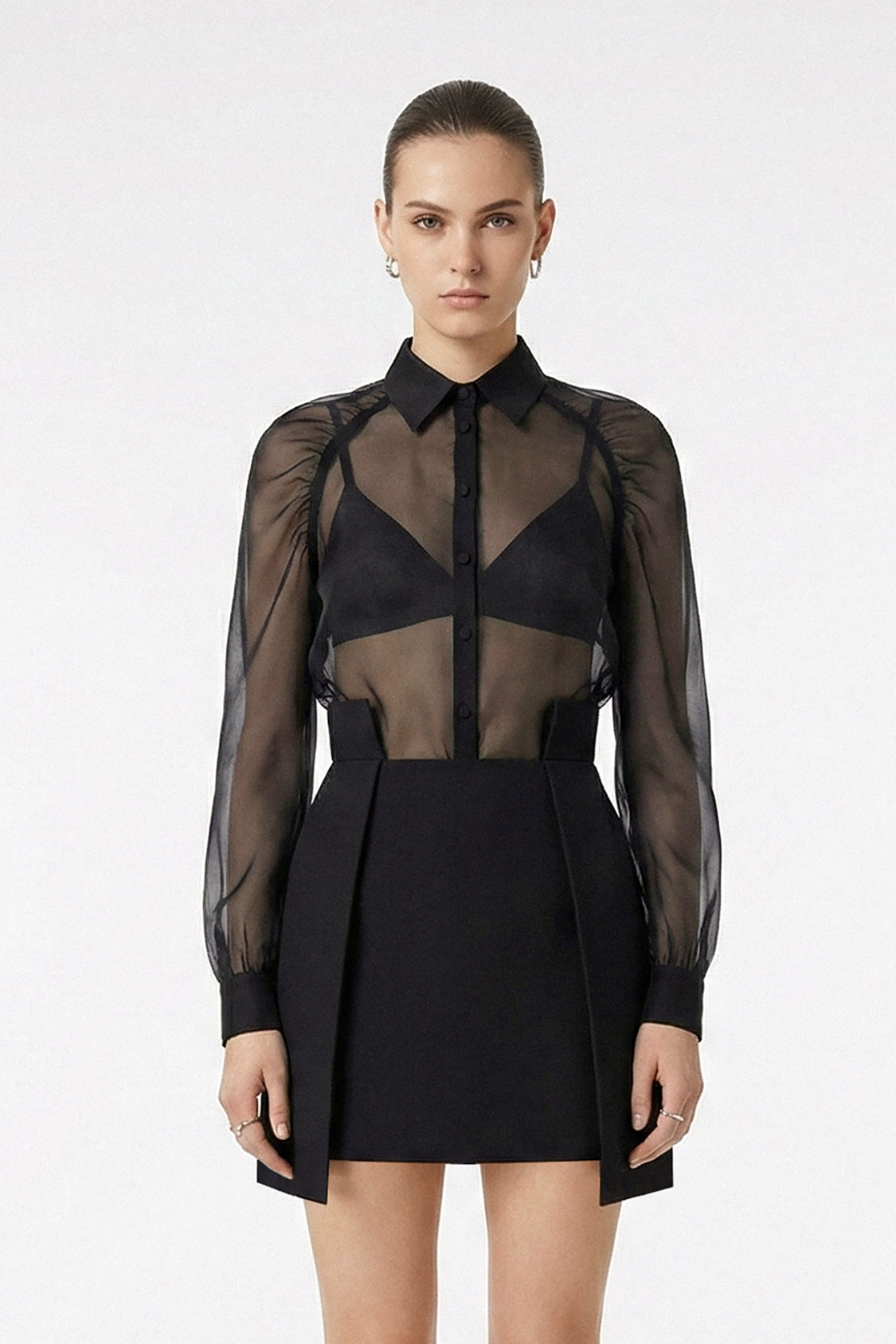 Wool Wrap Mini Skirt