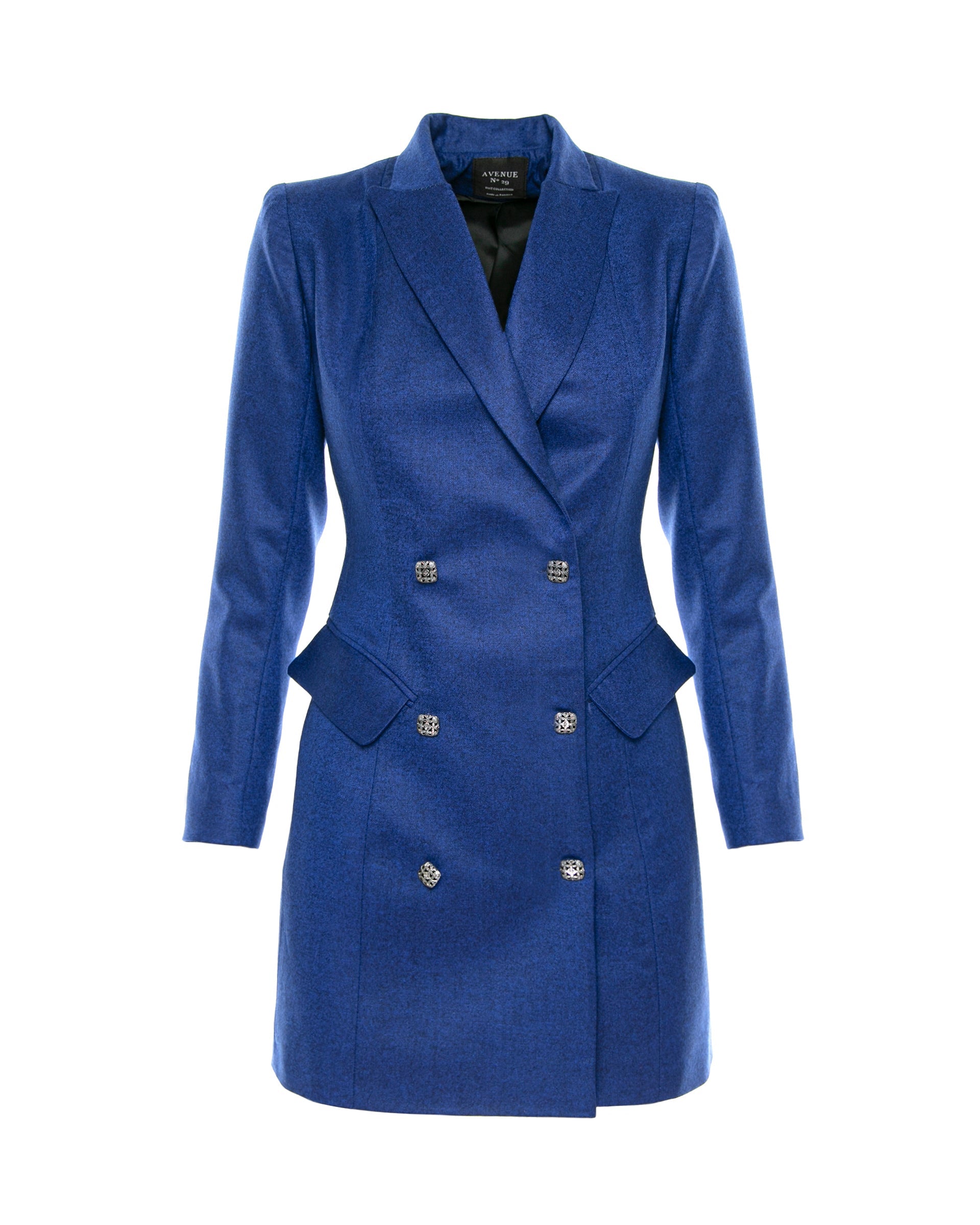 Double Breasted Wool Blazer Dress